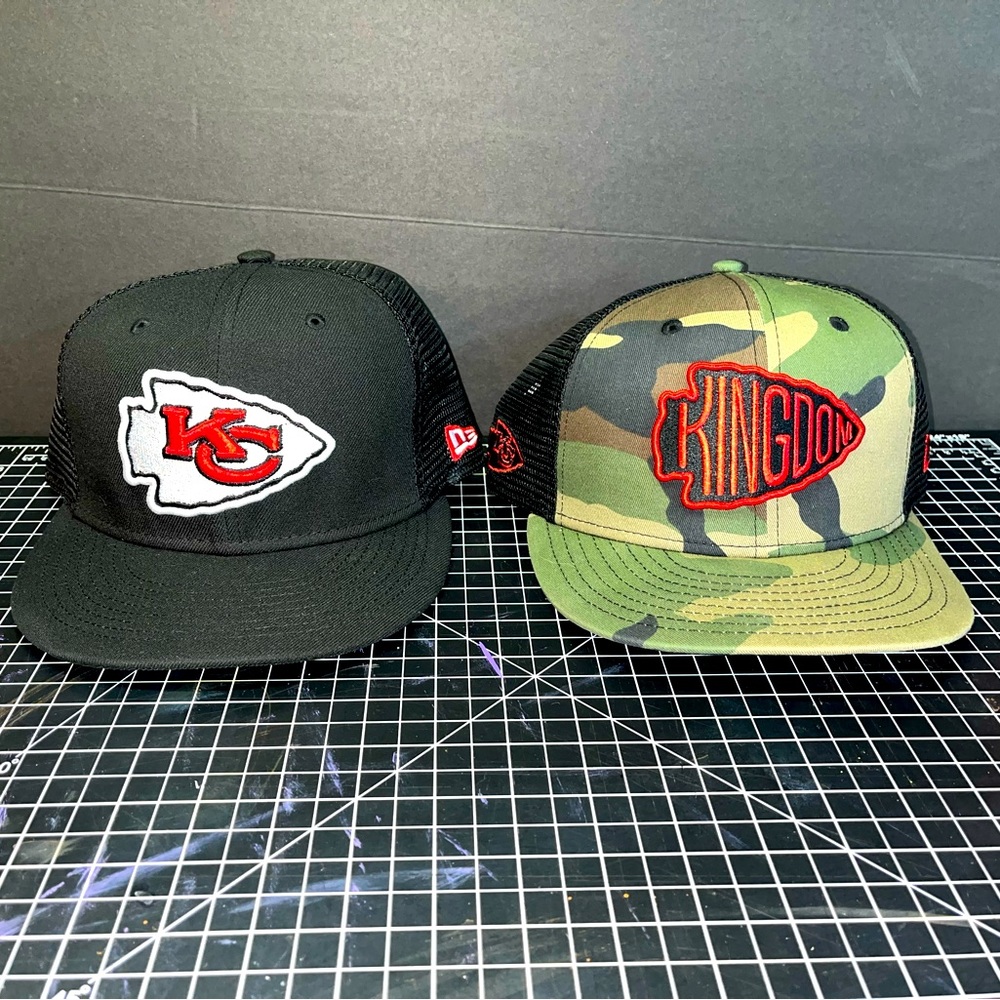 Kansas City Chiefs New Era Hats Mesh Adjustable SnapBack Trucker Hat NFL 🏈🔴🟡